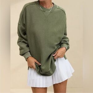 Aerie Big Chill Textured Sweatshirt Large